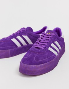 Бело-фиолетовые кроссовки adidas Originals TFL Samba Rose - Фиолетовый
