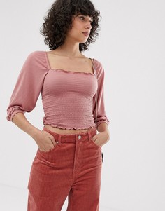 Свободный топ с квадратным вырезом Vero Moda - Рыжий