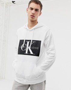 Белый худи с логотипом Calvin Klein Jeans - Белый