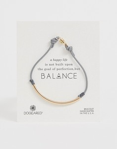 Браслет из зернистой кожи Dogeared balance - Серый