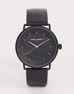 Черные часы с золотистой отделкой ASOS DESIGN - Черный