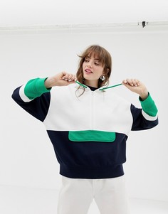 Худи белого цвета в стиле колор блок Monki - Белый
