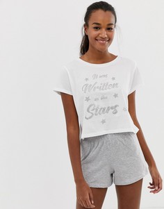 Пижамный комплект с шортами Brave Soul - Фиолетовый