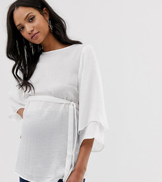Блузка для беременных с расклешенными рукавами Mamalicious - Белый Mama.Licious