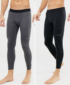 Набор из 2 леггинсов ASOS 4505, СКИДКА - Черный