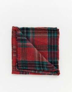 Красный платок-паше в клетку тартан Twisted Tailor - Красный