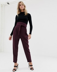 Суженные книзу брюки с завышенной талией ASOS DESIGN - Красный