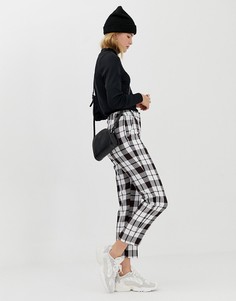 Укороченные брюки-сигареты в клетку ASOS DESIGN - Мульти