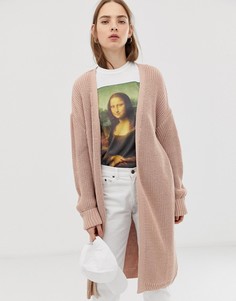 Длинный кардиган ASOS DESIGN - Розовый