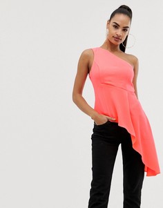 Асимметричный топ на одно плечо ASOS DESIGN - Розовый