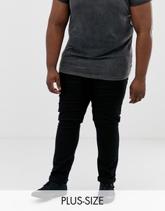 Суженные книзу черные джинсы Burton Menswear Big & Tall - Черный
