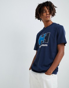 Синяя футболка с логотипом Helly Hansen - Синий