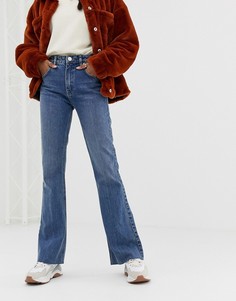 Выбеленные синие расклешенные джинсы ASOS DESIGN - Синий