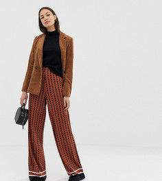Брюки с широкими штанинами и геометрическим принтом ASOS DESIGN Tall - Мульти