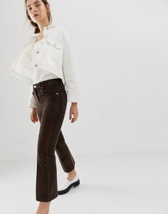 Укороченные расклешенные джинсы коричневого цвета ASOS DESIGN - Коричневый
