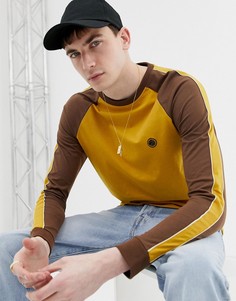 Футболка горчичного цвета с рукавами реглан Pretty Green - Желтый