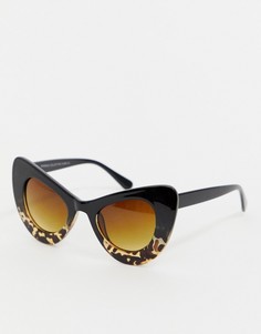 Солнцезащитные очки «кошачий глаз» в толстой оправе SVNX - Коричневый 7X