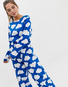 Комбинируемый трикотажный пижамный лонгслив ASOS DESIGN - Черный