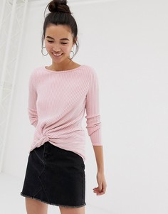 Топ с перекрученной отделкой New Look - Розовый