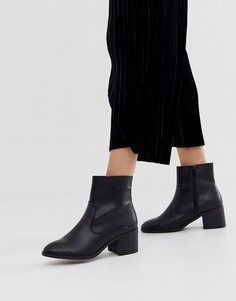 Черные ботильоны на блочном каблуке New Look - Черный