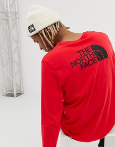 Красный лонгслив The North Face - Красный