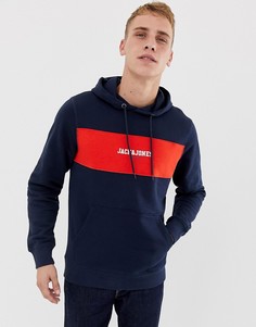 Худи с принтом Jack & Jones Originals - Темно-синий