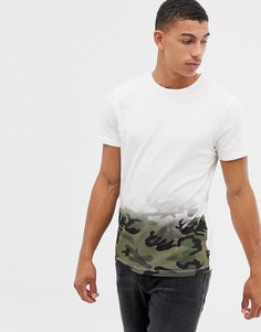 Футболка с камуфляжным принтом Jack & Jones Originals - Белый