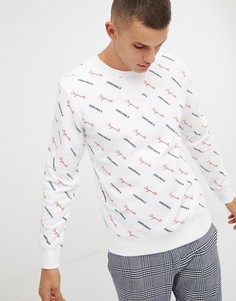 Свитшот с надписями Jack & Jones Originals - Белый
