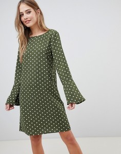 Платье в горошек с расклешенными рукавами Vila - Мульти