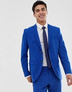 Синий приталенный пиджак Jack & Jones Premium - Синий