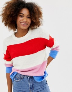 Джемпер в широкую полоску Brave Soul - Кремовый