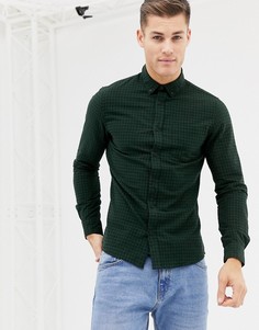 Зеленая рубашка классического кроя в клетку New Look - Зеленый