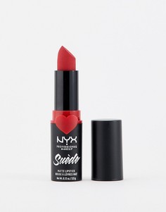 Матовая губная помада NYX Professional Makeup Suede - Spicy - Розовый