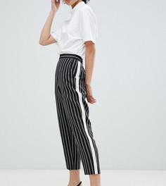 Суженные книзу брюки с контрастными вставками сбоку ASOS DESIGN Petite - Мульти