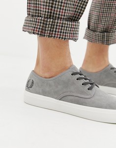 Серые замшевые кроссовки Fred Perry Merton - Серый