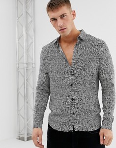 Черная рубашка с овальным принтом Burton Menswear - Черный