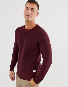 Джемпер в рубчик с круглым вырезом Jack and Jones Originals - Красный