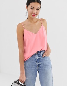 Розовый топ на бретельках River Island - Розовый