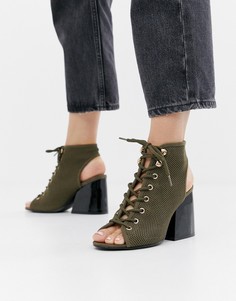 Босоножки на блочном каблуке ASOS DESIGN Punto - Зеленый