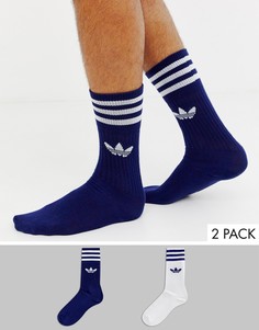 Набор из 2 пар носков темно-синего и белого цвета adidas Originals - Мульти