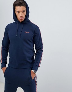 Худи с принтом на рукавах Jack & Jones Originals - Темно-синий