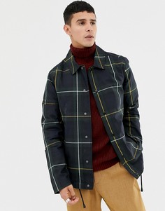 Зеленая спортивная куртка в клетку из вощеной ткани ASOS DESIGN - Зеленый