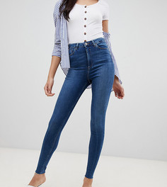 Темные джинсы скинни с завышенной талией ASOS DESIGN Tall Ridley - Синий