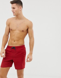 Красные шорты для плавания средней длины ASOS DESIGN - Красный
