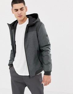 Серая куртка в стиле колор блок с капюшоном Esprit - Черный