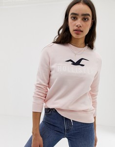 Свитшот с логотипом спереди Hollister - Розовый