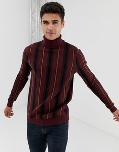 Бордовый джемпер с отворачивающимся воротником New Look - Красный