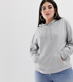 Худи серого меланжевого цвета ASOS DESIGN Curve ultimate - Серый