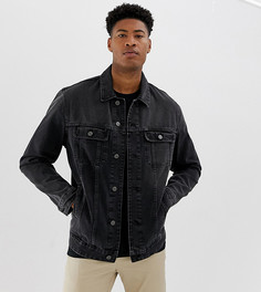Черная выбеленная oversize-куртка ASOS DESIGN Tall - Черный