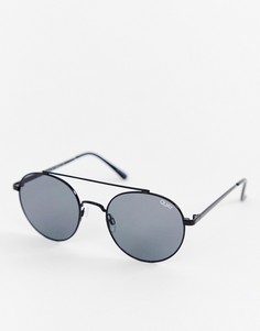 Черные круглые солнцезащитные очки Quay Australia Outshine - Черный
